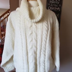 Mohair wool cowl sweater